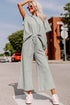 Textured Loose Fit T Shirt and Drawstring Pants Set